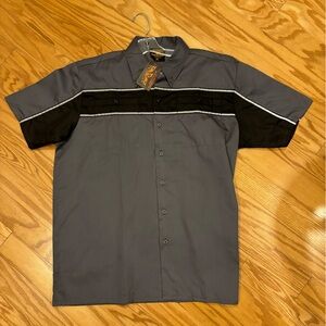 Milwaukee Leather NEW Short Sleeve High Vis Grey Black Shirt Work Bike Mens 2X